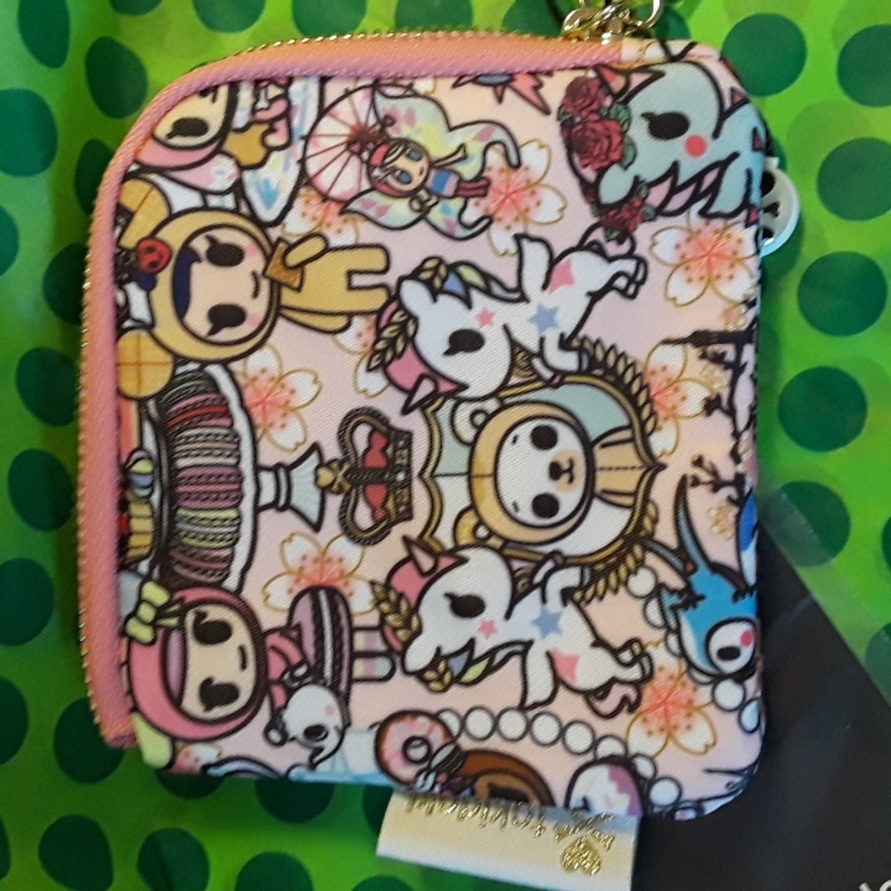 Tokidoki Kawaii Confections print zip around coin purse BNWT LE